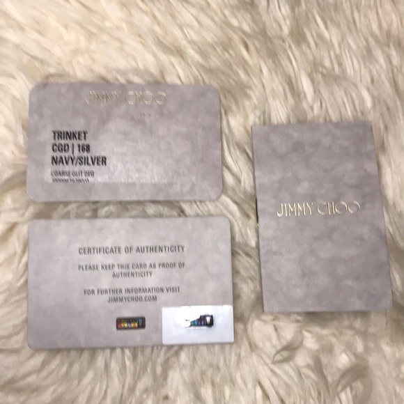 Jimmy Choo Trinket Navy/Silver Clutch - Picture 12 of 16